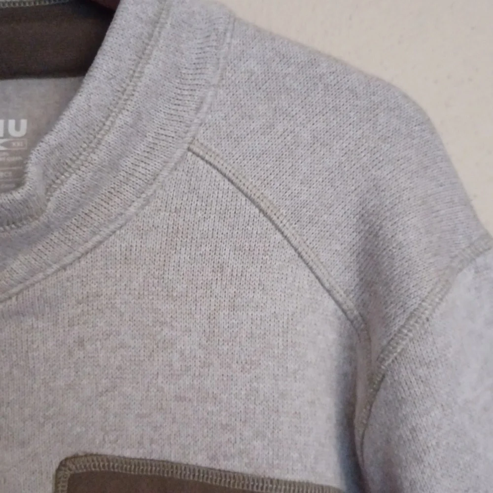 KUIU Base Camp High Loft Sweater Fleece Half Zip Pullover SZ XXL Tan Brown NEW_10